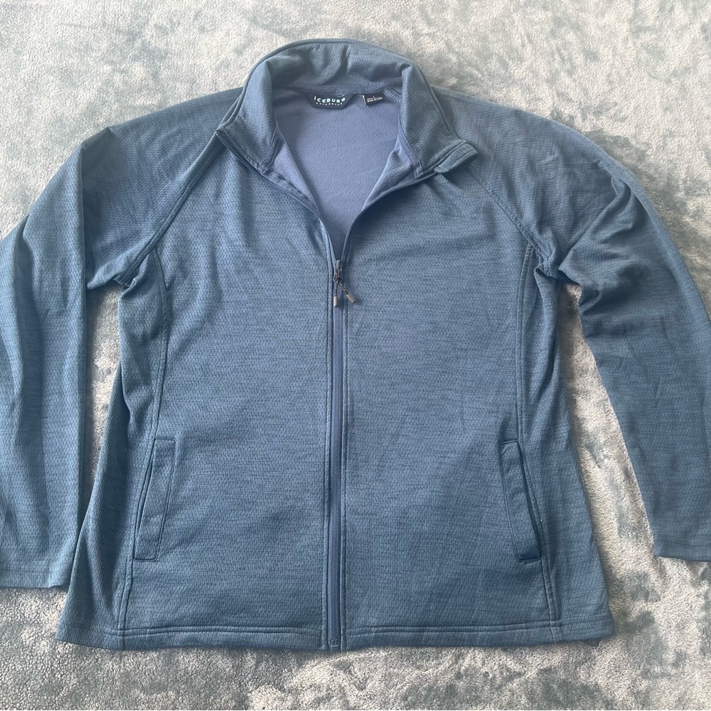 Iceberg Men’s Large Blue Full Zip Textured Jacket